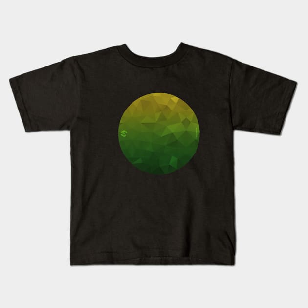 Abstract Triangular Design (Yellow - Green)(Apparel+) Kids T-Shirt by SoloSalsero